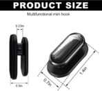 4 PCS Car Mini Hooks, Self-Adhesive Multifunctional Hanging Car Storage Hooks on Dashboard, Universal Vehicle Hook Stickers for Keys Mask Charging Cable, Car Accessories (Glossy) - Image 2