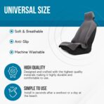 DryvaSeat - Premium Microfiber Towel Car Seat Cover - Waterproof & Sweatproof - Universal Fit, Machine Washable, Non-Slip - Seat Protector for Car, Truck, SUV, Van (Gray, 1 Pack) - Image 6