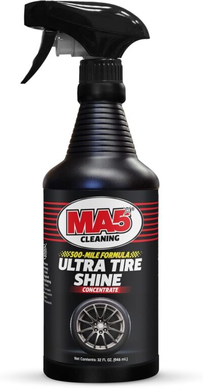 MA5X Ultra Tire Shine | Wet-Look Car Tire Shine Spray & Protectant | Tire Black Finish, No-Sling Formula, Professional Concentrated Shine | 32oz Spray Bottle | Pack of 1 - Image 4