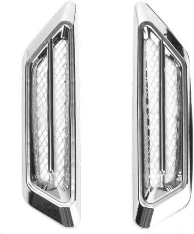 TuTuYa Car Side Mesh Vent, Universal Car Air Flow Chrome Fender Side Vent Decor Sticker Accessories,1 Pair - Image 7