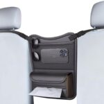 Car Back Seat Organizer with Double-Sided Storage & Tissue Holder - Universal Fit for Sedans, SUVs & Trucks - Durable Car Storage Pocket for Phones, Water Bottles & Essentials