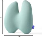 C CUSHION LAB Extra Dense Lumbar Pillow - Patented Ergonomic Multi-Region Firm Back Support for Lower Back Pain Relief - Lumbar Support Cushion with Strap for Office Chair, Car, Sofa - Wellness Green - Image 10