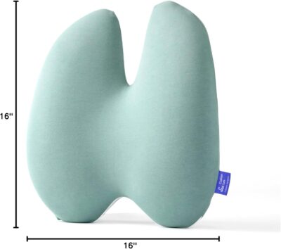 C CUSHION LAB Extra Dense Lumbar Pillow - Patented Ergonomic Multi-Region Firm Back Support for Lower Back Pain Relief - Lumbar Support Cushion with Strap for Office Chair, Car, Sofa - Wellness Green - Image 10