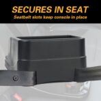 Big Center Console for Cars, Trucks, Minivans, SUVs, with 2 Adjustable Cup Holders for Car, Back Bench and Front Seat or Floor, Universal Center Console Organizer (Black) - Image 6