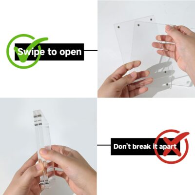 4x6 Acrylic Picture Frame Double Sided Clear Magnetic Photo Frames Free Standing Desktop Display - Image 4