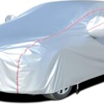 Tecoom Waterproof Sedan Car Cover Oxford W/Door Zipper, All Weather Car Cover for Automobiles, UV-Proof Windproof Hail Sun Snow Protection Indoor Outdoor Full Exterior Covers Fit 201-210 Inches