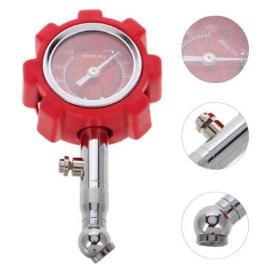 Heavy Duty Tire Pressure Gauge Metal Car Tire Air Pressure Gauge Tool with Digital Display Red for Auto Monitoring - Image 9