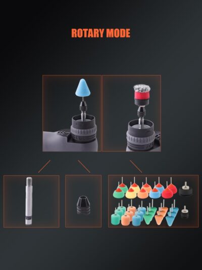 Cordless Mini Polisher, SPTA 12V Cordless Polisher for Detailed Polishing, Cordless Car Buffer Polisher, RO&DA Buffer Polisher with Mini Polishing Pads and Wool Pads for Polishing, Sanding, Cleaning - Image 8
