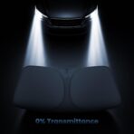 Windshield Sunshade for Dodge RAM 1500 2019-2023 2024 2025 2026 - Innovative No-Light-Pass Technology, Mirror Cut-Out, Blocks 99% UV Rays, Fade-Resistant, Easy-Fold RAM 1500 Windshield Sun Shade - Image 4