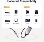 UGREEN Aux to Bluetooth 6.0 Adapter 3.5mm Bluetooth Receiver for Car USB 2.0 to 3.5mm Jack Kit with Built-in Microphone Aux Input for Hands-Free Calls Compatible with Car Speaker and Home Audio - Image 8