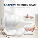 Adult Booster Car Seat Cushion, Office Chair Cushion,Truck Seat Cushion, Memory Foam Seat Cushion Increase Height by 3.94 Inch, Car Cushions for Driving Long Sciatica Tailbone Pain Relief - Image 2
