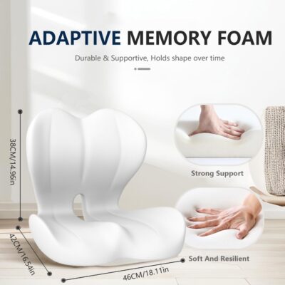 Adult Booster Car Seat Cushion, Office Chair Cushion,Truck Seat Cushion, Memory Foam Seat Cushion Increase Height by 3.94 Inch, Car Cushions for Driving Long Sciatica Tailbone Pain Relief - Image 2