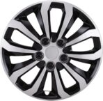 CCI Wheel Covers 106114SB, Automotive Grade ABS, Gloss Painted/Black and Silver, 14 Inch, 10 Spoke, Universal Fit - Image 3