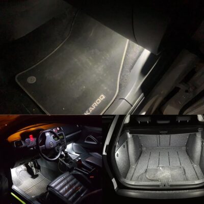 LED Footwell Under Door Glove Box Interior Trunk Lights Compatible with VW Golf MK7 GTI Jetta MK5 MK6, OEM Replacement Error Free - 2PCS (White) - Image 6