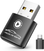 Wireless CarPlay Adapter for Apple iPhone（2026 Upgraded） Mini Design, Converts Factory Wired to Wireless Adapter for CarPlay, Plug and Play, Auto Connect Fast and Stable(Black)