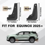 Muslogy Mud Flaps Splash Guards Compatible with 2025 2026 Chevrolet Equinox Accessories All Weather Fender Guard Mudguards Sediment Protection Front & Rear 4PCS Fit Equinox LT RS ACTIV(Won't Fit EV) - Image 2