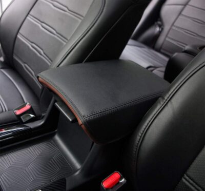 KUST Behave Car Armrest Cover Saver,1 Piece Armrest Cover Fit for Honda CRV 2017-2021 Central Console Armrest Box CRV Black with Black Stitches - Image 2