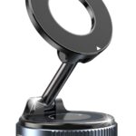 Upgraded Vacuum Magnetic Car Phone Holder for Your Car [120LBS Ultra Suction Cup & 3000gf Magnet] 780° Adjustable Foldable Cell Phone Mount for Magsafe Dashboard Car Bracket Stand for iPhone & Android