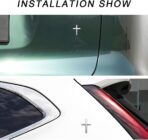 2PCS Metal Jesus Christ Cross Badge Stickers, 2.5"×1.8" Alloy 3D Individual Car Cross Sticker, Self Adhesive Scratch Covering Metal Cross Auto Emblem Decal for Car Body Fender Tail (Silver) - Image 6
