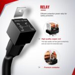 Nilight 16AWG Heavy Duty Wiring Harness Kit - 12V 5PIN Rocker Switch Relay Blade Fuse Socket Connector - Compatible with 9005 9006 9140 9145 HB3 H10 Fog Light Bulbs - Image 5