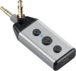 1Mii Bluetooth 5.4 Receiver for Car, 3.5mm Jack AUX Bluetooth Car Adapter, Wireless Audio Receiver for Home Stereo with Volume Control, Hands-Free Clear Call, 16H Battery Life (RX Only)