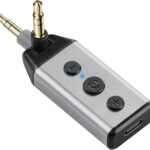 1Mii Bluetooth 5.4 Receiver for Car, 3.5mm Jack AUX Bluetooth Car Adapter, Wireless Audio Receiver for Home Stereo with Volume Control, Hands-Free Clear Call, 16H Battery Life (RX Only)