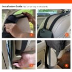 Luckybay Car Seat Side Organizer, Auto Seat Storage Hanging Bag, Phones, Drink, Stuff Holder with Mesh Pocket for Cars, SUV & Truck 2 Pack - Image 3