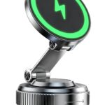 for MagSafe Car Mount Charger, 15W Fast Charging Magnetic Wireless Car Charger, Vacuum Magnetic Phone Holder [120LBS Ultra Suction Cup & 3000gf Magnet ] 780° Dashboard Car Bracket for iPhone & Android