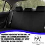BESULEN Car Back Seat Cover, Dustproof Elastic Cloth Vehicle Rear Seat Bench Protector for Pets Kids, Waterproof Stretch Automobile Interior Accessories, Universal for Sedan Truck SUV (Black) - Image 4