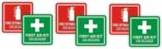 Set of 3 Pairs (6 Stickers) 3" Fire Extinguisher/First Aid Kit on Board Vinyl Decals/Stickers/Labels Pair - Image 2