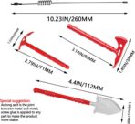 Crawler Car Decoration for 1/10 Trx4 Trx6 Axia 1 SCX10 Red cat,Mini Luggage Net/Simulation Package,Luggage,Wood Box,Shovel,Fuel Tanks,Recovery Board, Toolbox,Antennas,Fire Extinguisher,Blue - Image 6