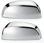 Chrome Side View Mirror Covers Caps Top Half Compatible with Chevrolet Silverado Tahoe Suburban Avalanche, GMC Sierra Yukon Cadillac Escalade 2007 2008 2009 2010 2011 2012 2013 2014