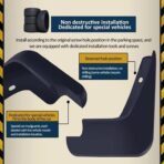 Car Mud Flaps for Porsche Macan 2014-2025 Custom Fit Splash Guards Fender Flares Front Rear Mud Guards Protects Vehicle from Dirt Rocks & Snow - Image 5