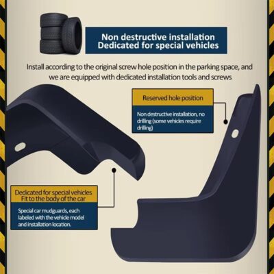 Car Mud Flaps for Porsche Macan 2014-2025 Custom Fit Splash Guards Fender Flares Front Rear Mud Guards Protects Vehicle from Dirt Rocks & Snow - Image 5