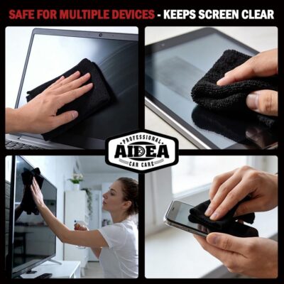 AIDEA Microfiber Cleaning Cloth Black 50PK, Microfiber Towels for Cars, Premium Car Cloths, Dusting Cloth Lint Free Cleaning Rags for SUVs, House, Kitchen, Window, Workshops,12×12" - Image 7