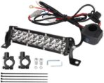 Dirt Bike Light Bar LED 60W 2500LM Motorcycle Headlight Kit Switch Universal for 7/8" Handlebars CRF110 CRF230F CRF250F TTR110 TTR110E 2008-2022 KLX110 KLX140 RM85 RMZ250 YZF450 All Years Pit Bike