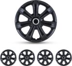 ROXX Black Lacquer Hubcaps Wheel Covers, Universal Wheel Covers Guards Snap On Auto Tire Rim OEM Style Replacement, Fits Most Car Trunk SUV-Set of 4 (14-inch) - Image 3