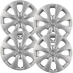 Premium Quality 15inch Silver Hubcaps / Wheel Covers fits 2009 2010 2011 2012 2013 Toyota Corolla, Heavy Duty Construction (Set of 4) (61147AMS-4)