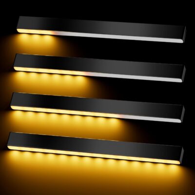 Turn Signal Switch Fog Lights Assembly Universal Car Accessories Sequential Turn Signals 12V LED Light Strip for Daytime Running Lights, Night Running Light, White Amber Flashing LED Light Bar for Car - Image 4