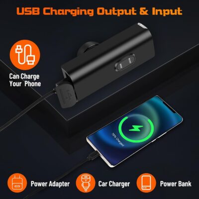 6 LED Bright Bike Lights with Adjustable Mount, 2000LM Bike Front Light, Rechargeable Bicycle Headlight, Ipx-6 Waterproof Bike Headlight, Mountain Road Bike Accessories Fit All Bikes - Image 3