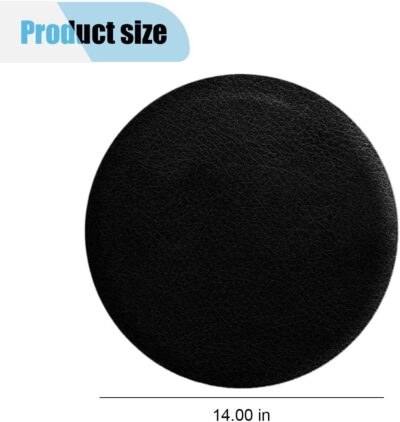 Spare Tire Cover, Universal Fit for Trailer, RV, SUV, Truck and Many Vehicle, Waterproof & Dust-Proof PVC Leather Tire Wheel Soft Cover, 25-27 Inch Weatherproof Tire Protector (14 inch) - Image 2