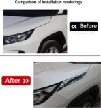 Car Accessories Fit For Toyota RAV4 2019 2020 2021 2022 2023 2024 2025 Front Head Light Lamp Eyelids Garnish Side Fender Cover Trim Chrome ABS 2 PCS - Image 5