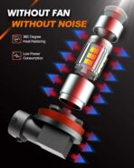 SEALIGHT H10/9145/9140 LED Fog Light Bulbs, 6000K Xenon White, 27 SMD Chips, 360-degree Illumination, Non-polarity, Pack of 2 - Image 5