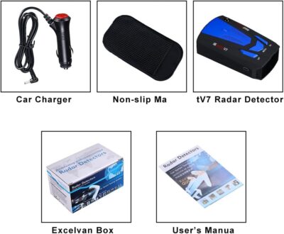 Car Radar Detector 360° GPS Speed Police Safe 16 Band Voice Alert,1080P HD Auto Focus Webcam with Microphone (Blue) - Image 6