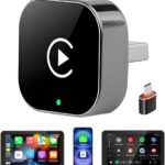 Wireless CarPlay Adapter 2026 Upgraded,CarPlay & Android Auto 2-in-1, Mini USB Design for Cars with Wired CarPlay,Fast Auto-Connect,Plug & Play,for Apple iOS 10+, Android 11+ Version