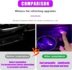 1 Pack Car LED Lights Interior, USB Light for Car Decor & Bedroom, Touch Dimmable Ambient Lighting, Mini Glass Bottle Night Light for Camping Gifts-Purple - Image 7