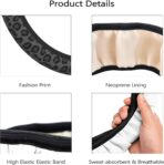 Black Leopard Cheetah Steering Wheel Cover for Women Girls, Anti-Slip High Elastic Breathable Soft Rubber Car Steering Wheel Cover, Universal 15 Inch Fit for Cars, Auto, SUVs - Image 3