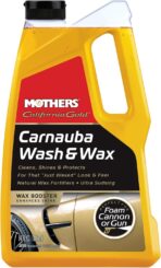 Mothers California Gold Carnauba Wash & Wax, 64 oz. — Cleans, Shines & Protects – Gentle, pH Balanced, Ultra-Sudsy for a Spot-Free, Brilliant Finish. Biodegradable & Won't Strip Wax or Ceramic (05674)