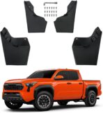 Mud Flaps Compatible with 2024 2025 2026 Toyota Tacoma Without Fender Flare Mud Guards Front & Rear No Drilling 4PCS Splash Guards Fender Flares All Weather Protection 2025 Tacoma Accessories