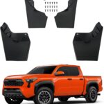 Mud Flaps Compatible with 2024 2025 2026 Toyota Tacoma Without Fender Flare Mud Guards Front & Rear No Drilling 4PCS Splash Guards Fender Flares All Weather Protection 2025 Tacoma Accessories